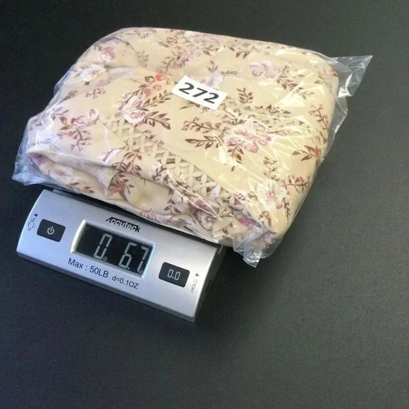 Sunday Mi Amor Womens Small Mini Dress Tan Rose Print Open Back Sleeveless NWT - Picture 9 of 10